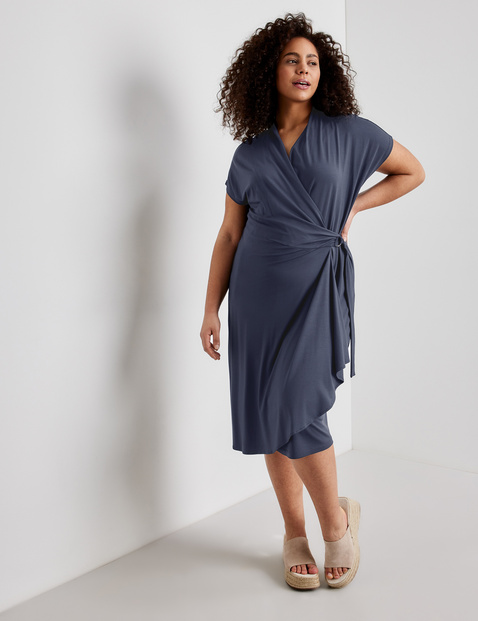 EcoVero dress with a wrap effect in ...