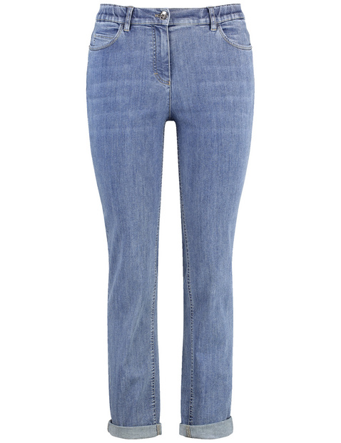 Elastische 5-Pocket Jeans Betty mit Saumaufschlag