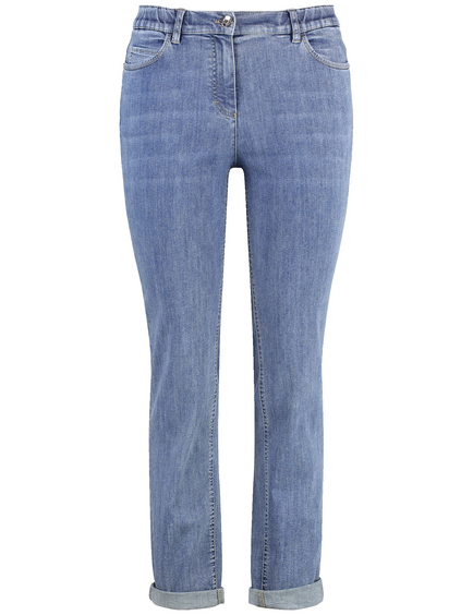 Elastische 5-Pocket Jeans Betty mit Saumaufschlag
