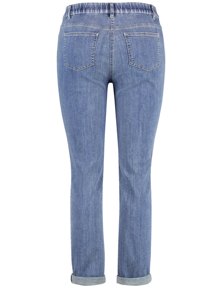 Elastische 5-Pocket Jeans Betty mit Saumaufschlag