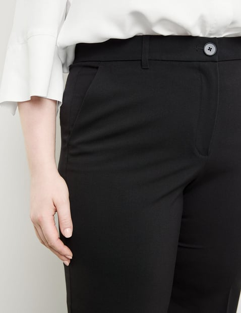 Smart pressed pleat trousers with a wide leg, Carlotta