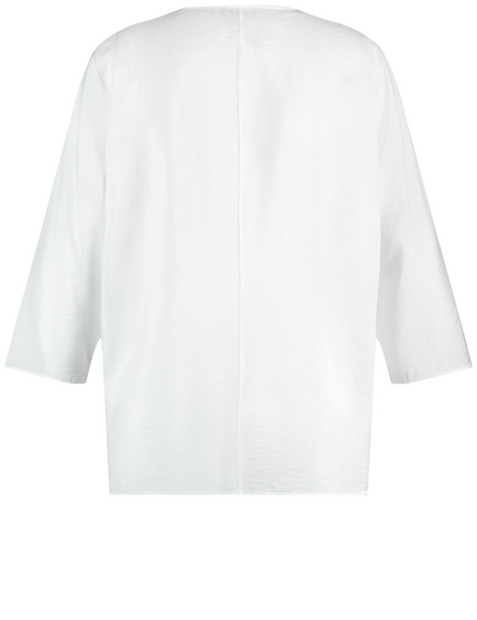 Fine blouse with 3/4-length sleeves in White | GERRY WEBER