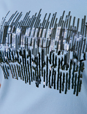 T-shirt met versierde tekstprint