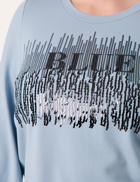 Sweatshirt met versierde woordprint