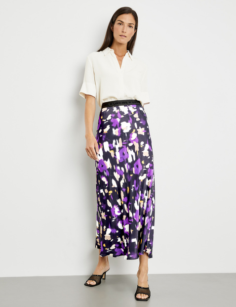 Patterned shop stretch skirt