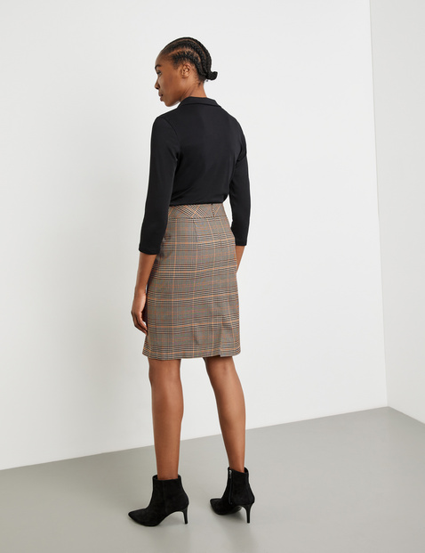 Stretchy brown pencil outlet skirt