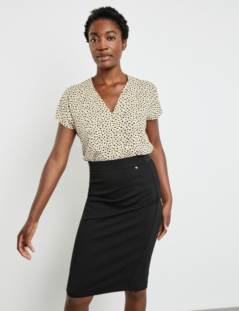 Stretchy leopard pencil clearance skirt