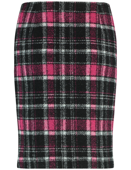 Pink check shop pencil skirt