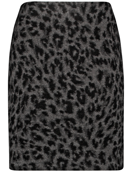 Leopard print hotsell wool mini skirt