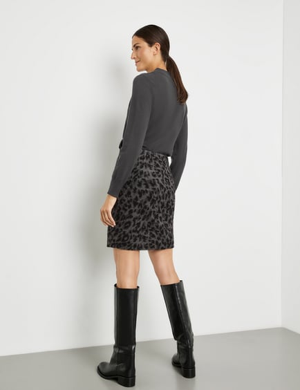 Short skirt hot sale high boots