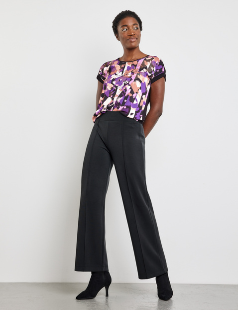 Trousers  Urban classics Ladies Shiny Crinkle Nylon Zip Pants black