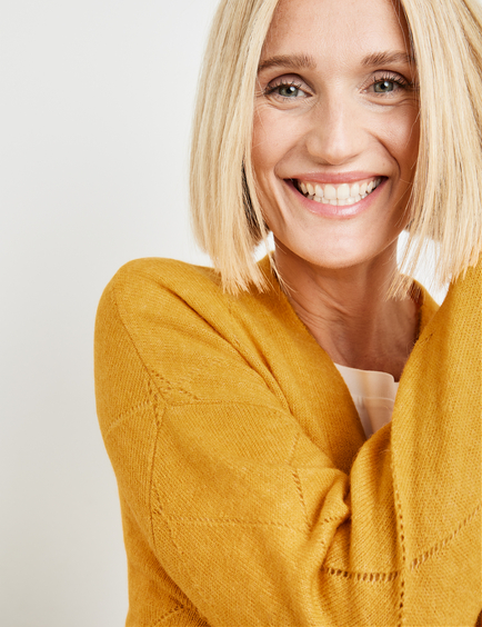 Yellow open cardigan hotsell