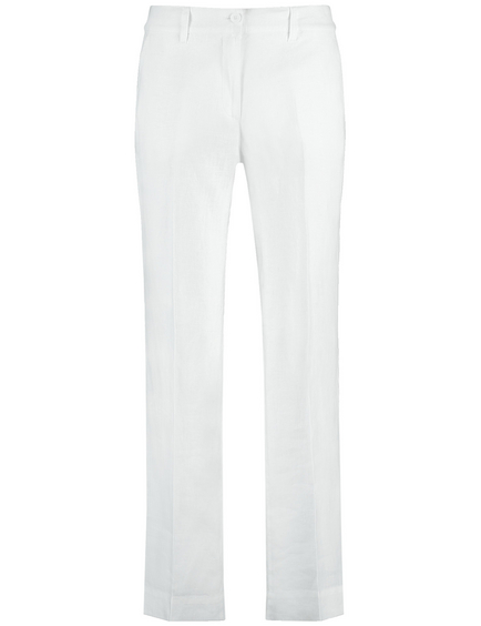 Straight-leg elasticated linen trousers – Patis Project