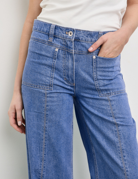 Jeans MIRJA WIDE LEG aus Baumwoll-Leinen