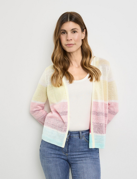 Open cardigan with colour blocking in Multicolor GERRY WEBER