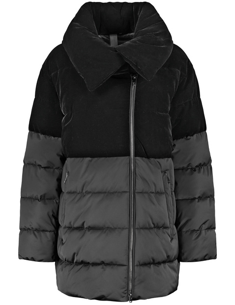 Gerry weber hooded sale velvet quilted coat