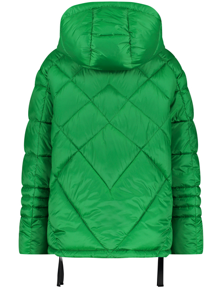 Stylish outdoor jacket with a detachable hood in Green | GERRY WEBER