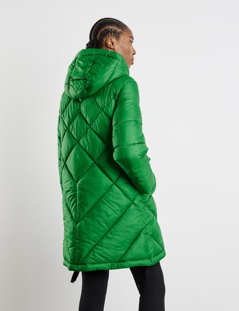 womens green hooded coat