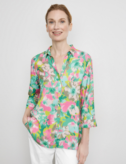 Sustainable blouse with 3/4-length sleeves in Multicolor | GERRY WEBER