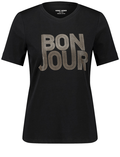 Sustainable T-shirt with printed lettering