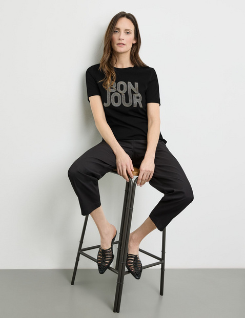 Sustainable T-shirt with printed lettering