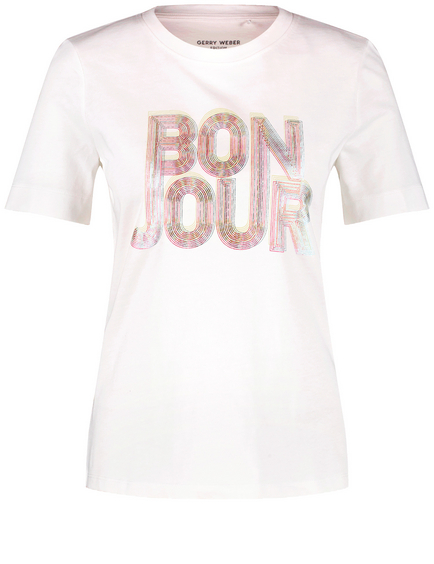 Sustainable T-shirt with printed lettering