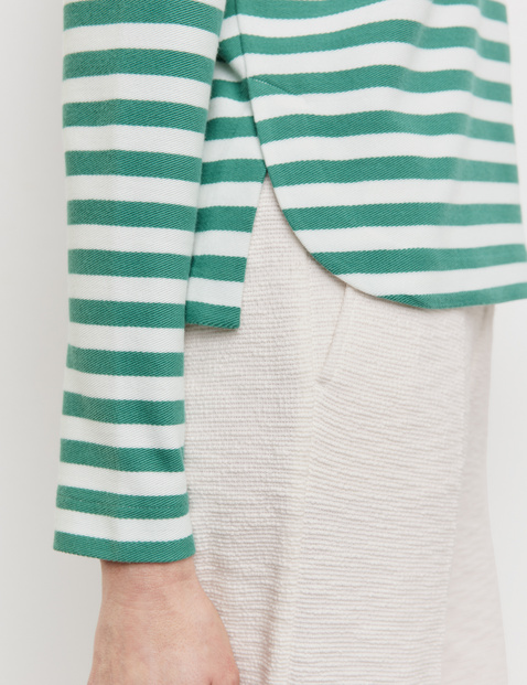 Striped long sleeve top