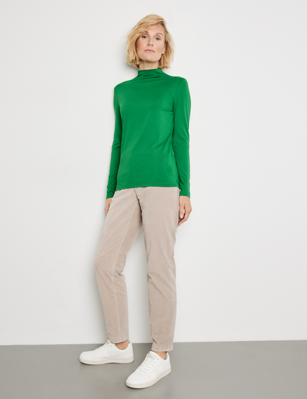 Green sales turtleneck top