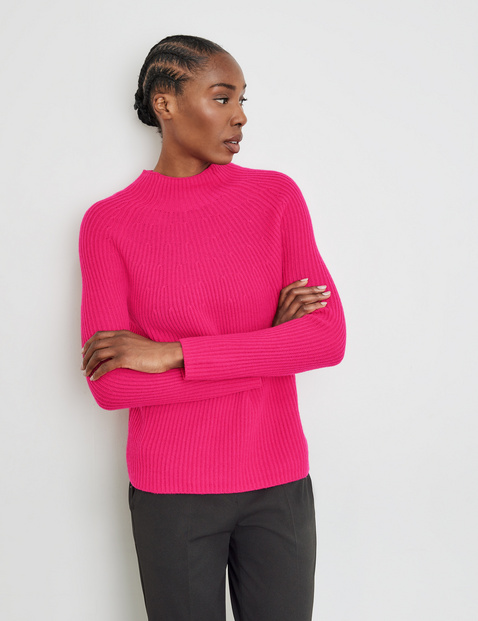 Pink knit turtleneck outlet sweater