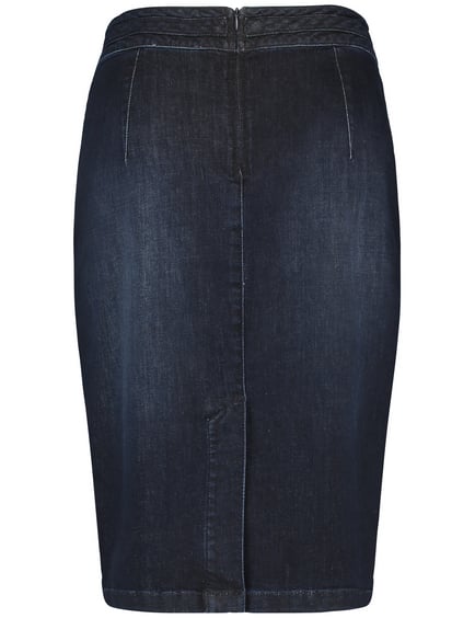 Dark grey denim pencil cheap skirt