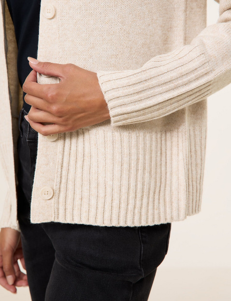 Cardigan with a percentage of wool