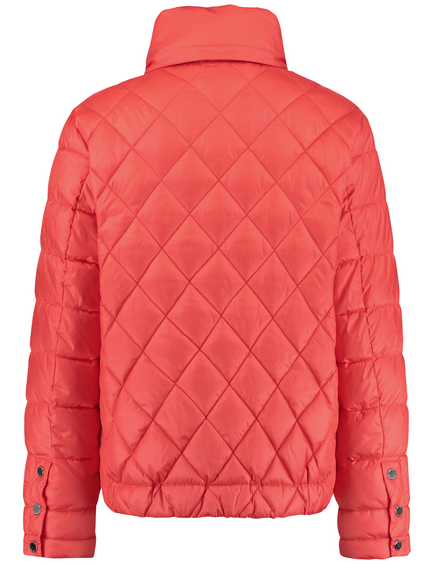 Quilted jacket with high on sale neck