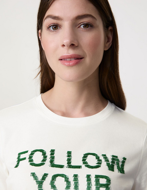 Cotton T-shirt with lettering