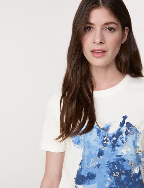 Katoenen T-shirt met print op de voorkant