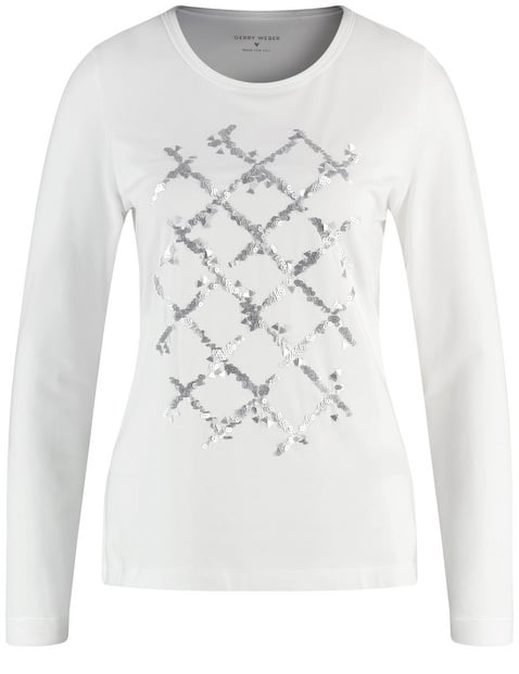 Long sleeve top with sequin embellishment