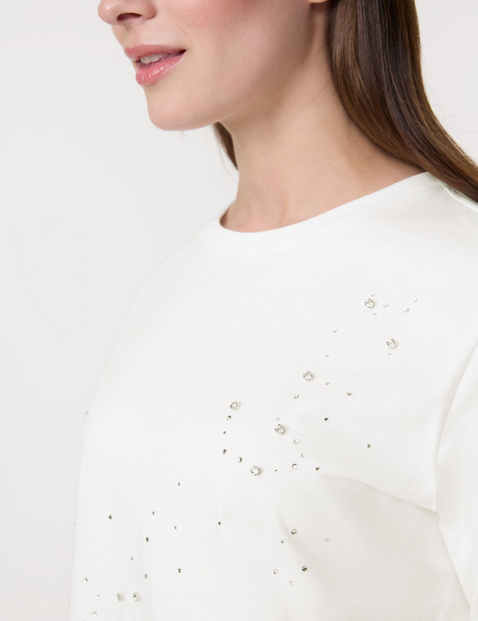 T-shirt with rhinestone embellishment