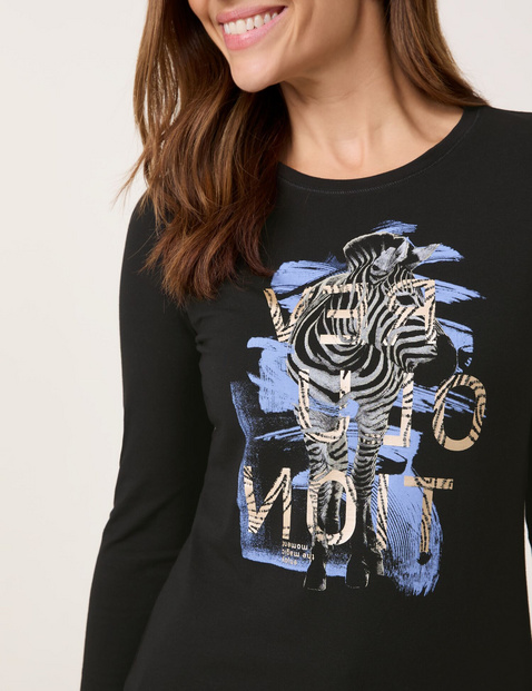 Longsleeve met animal print op de voorkant