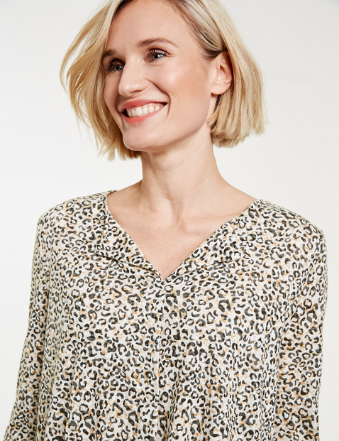 Leopard print blouse top
