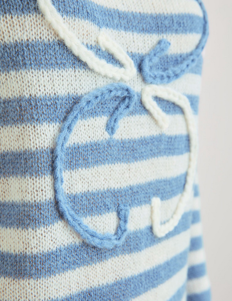 Striped jumper with wool