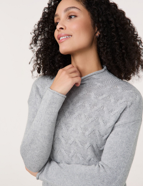 Wool jumper with cashmere