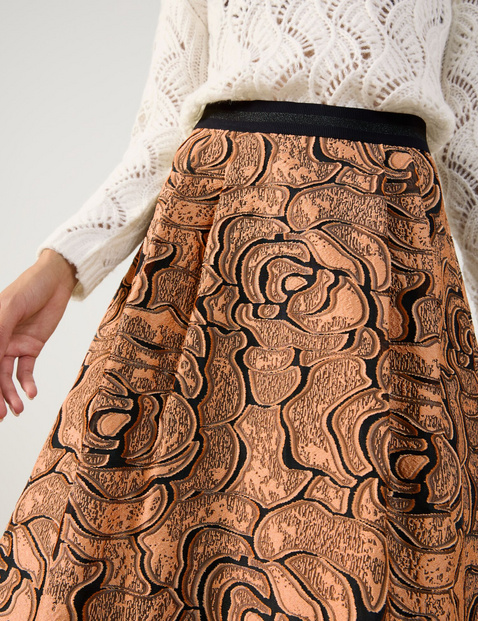 A-line skirt in jacquard fabric