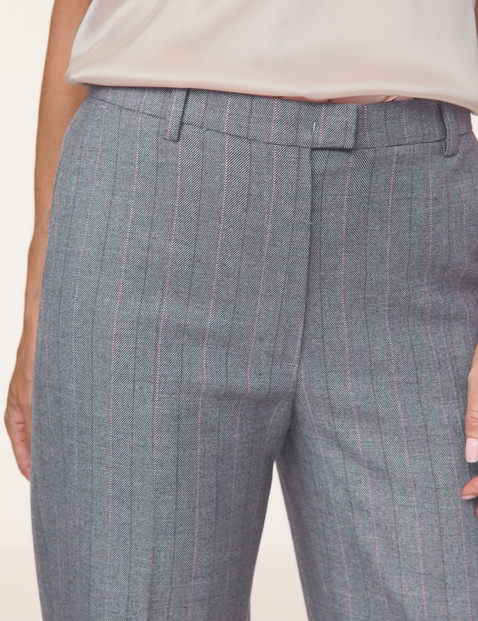 Elegant fabric trousers with pinstripes