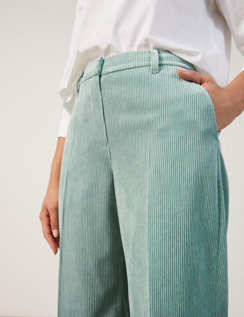 Corduroy trousers with a wide leg