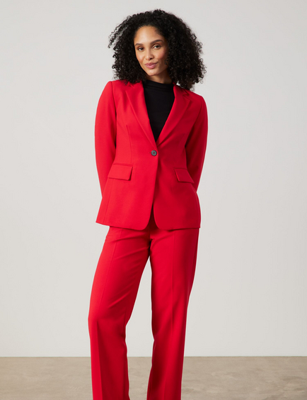 Getailleerde blazer met comfortabele stretch