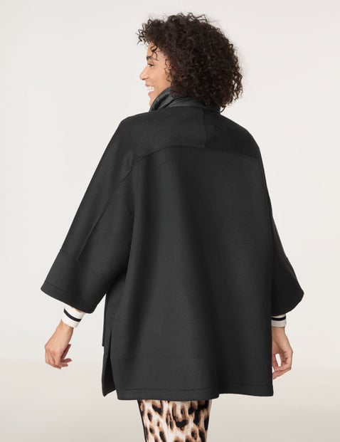 Capejacke aus Woll-Mix