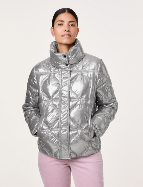 Outdoor jacket with a metallic finish in Silver GERRY WEBER