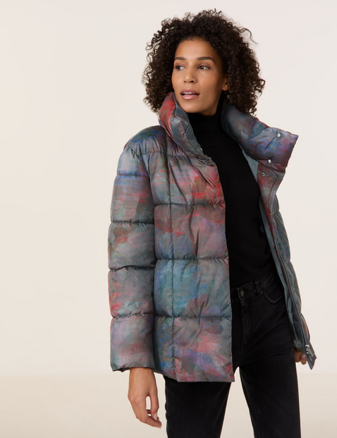 Outdoor jacket with a concealed hood in Multicolor GERRY WEBER