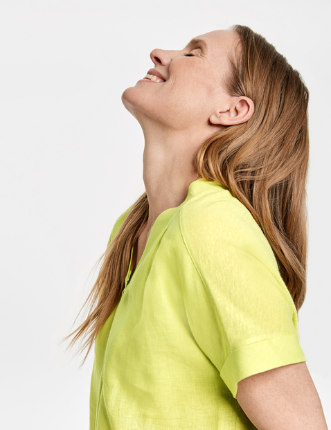 Blusenshirt aus Viskose-Leinen