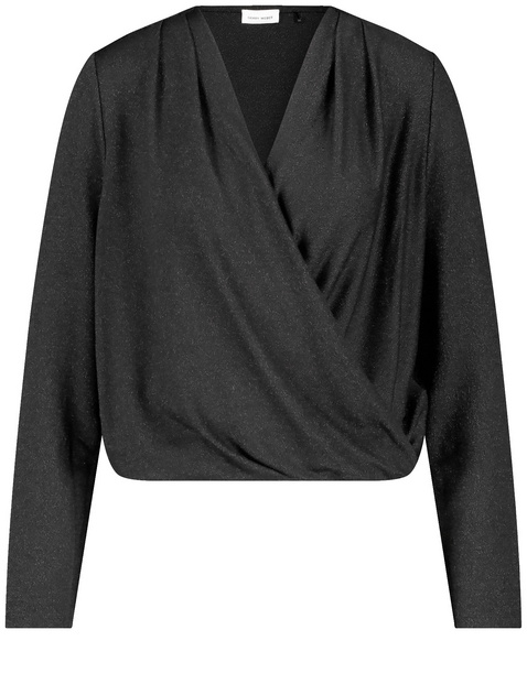 Long sleeve top with a wrap-over effect