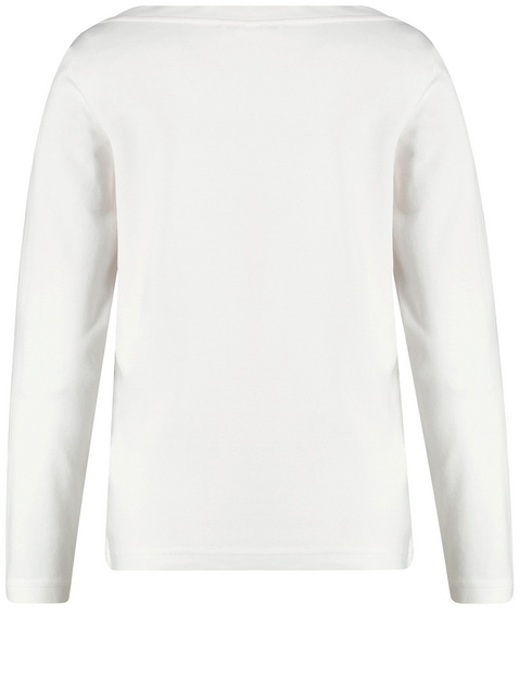 Long sleeve top with a front print and sequins
